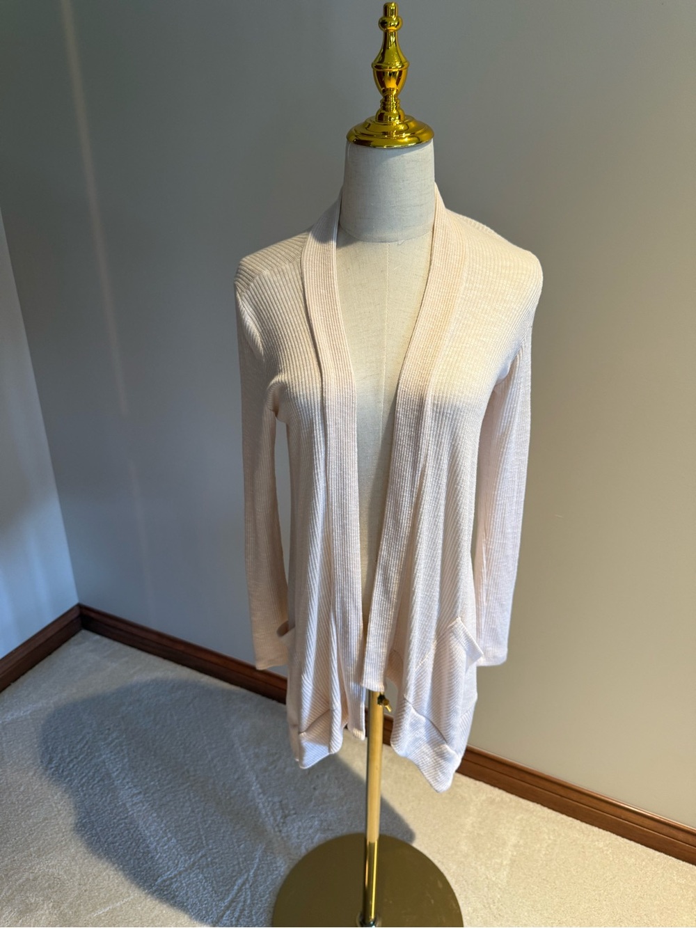 Candie's Blush Open-Front Knit Cardigan